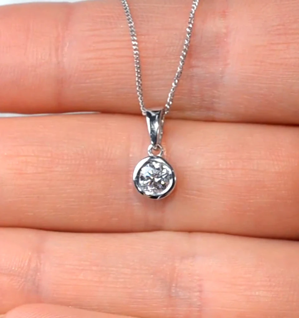 Emily Platinum Diamond Pendant Necklace 0.33CT H/SI