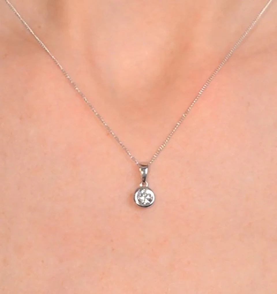 Emily Platinum Diamond Pendant Necklace 0.33CT H/SI