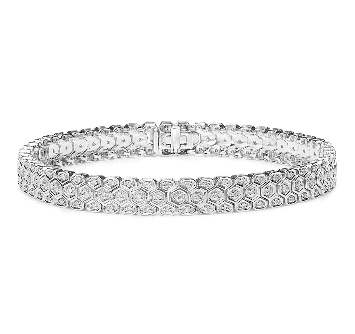 Evening Bracelet 1.00CT Diamond 9K White Gold