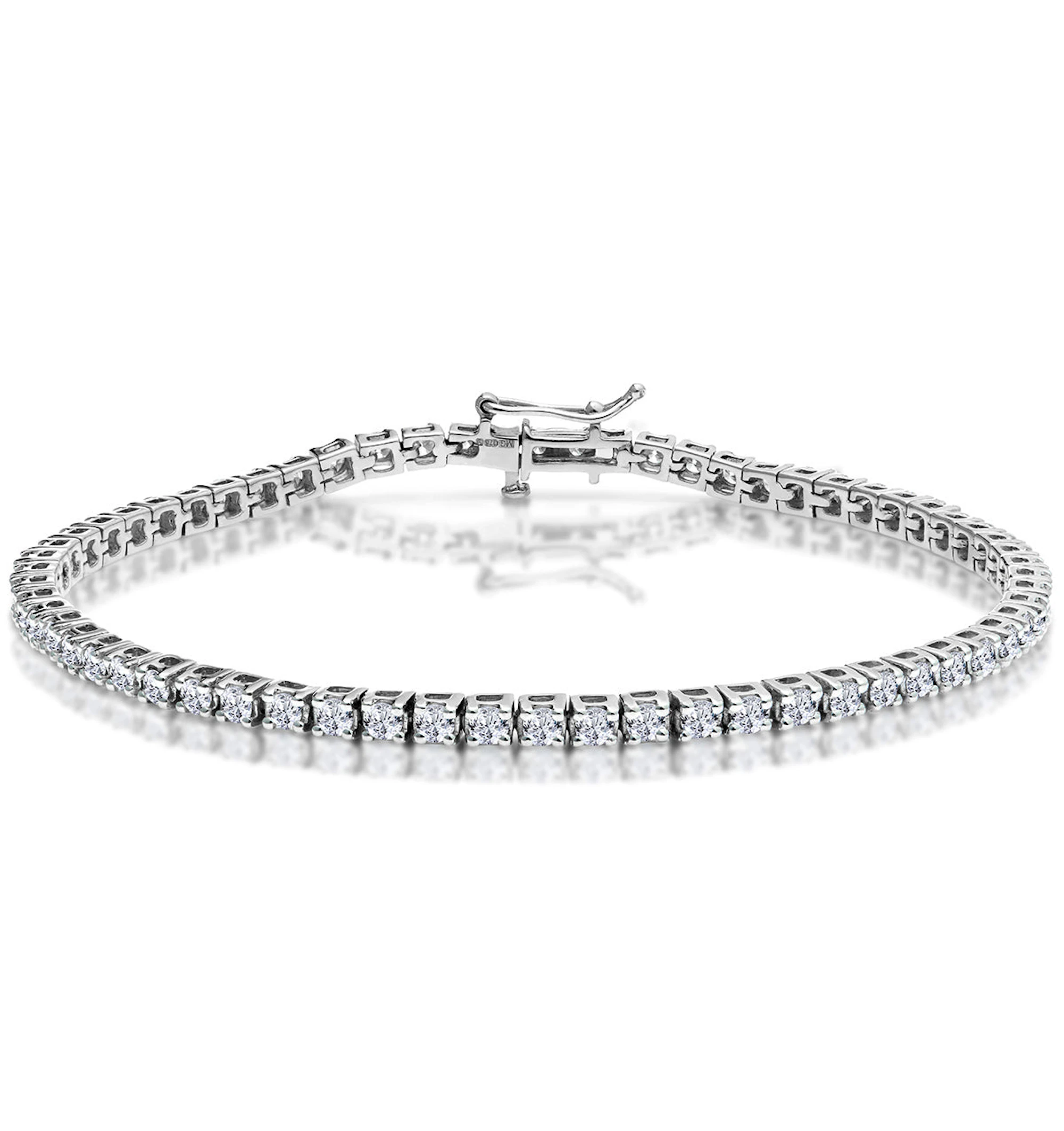 3ct Diamond Tennis Bracelet Claw Set in 9K White Gold