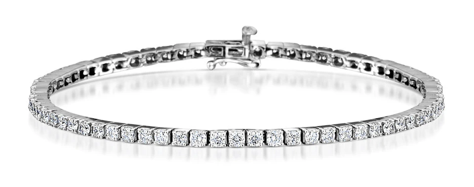 4ct Diamond Tennis Bracelet Claw Set in 9K White Gold