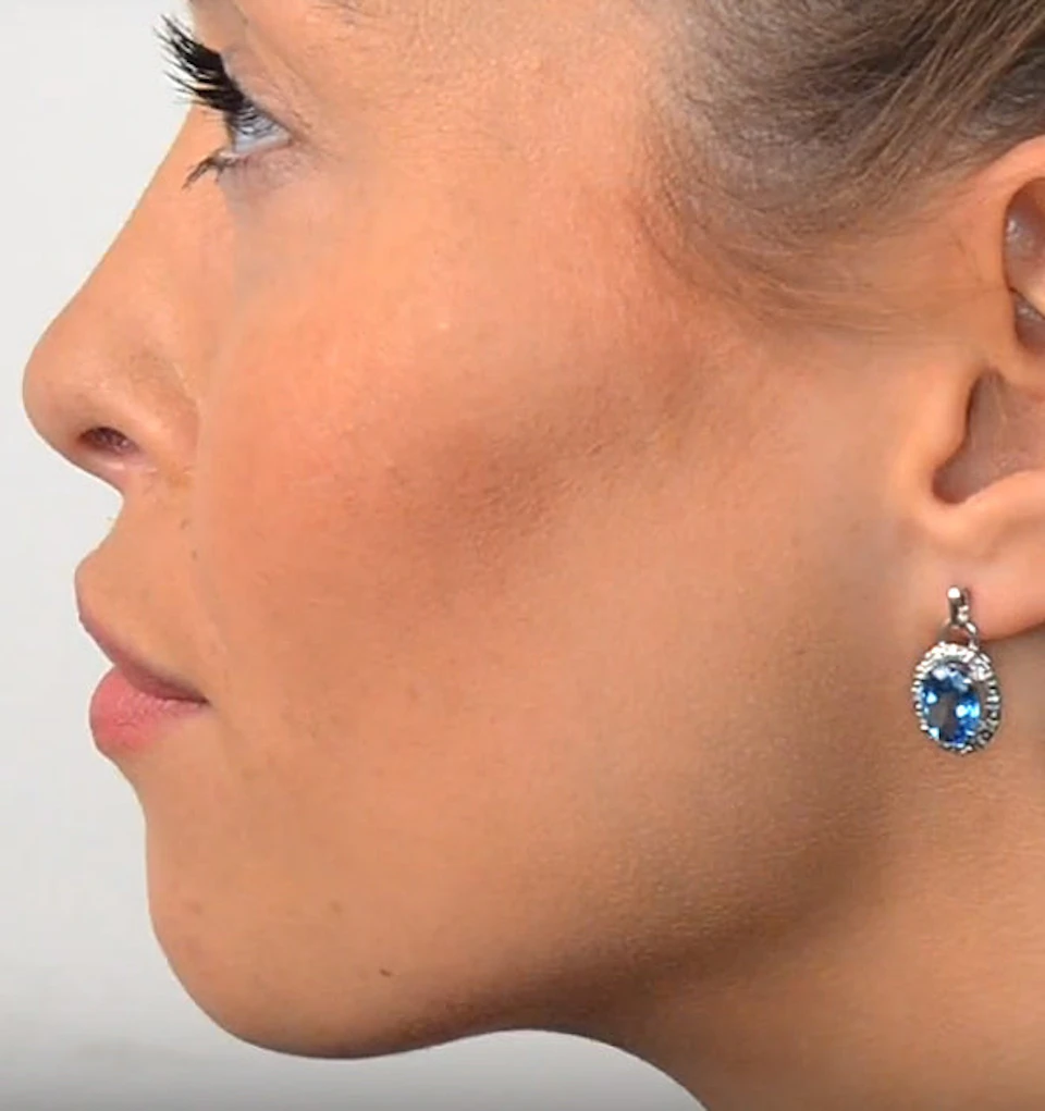 Blue Topaz 4.58CT And Diamond 9K White Gold Earrings