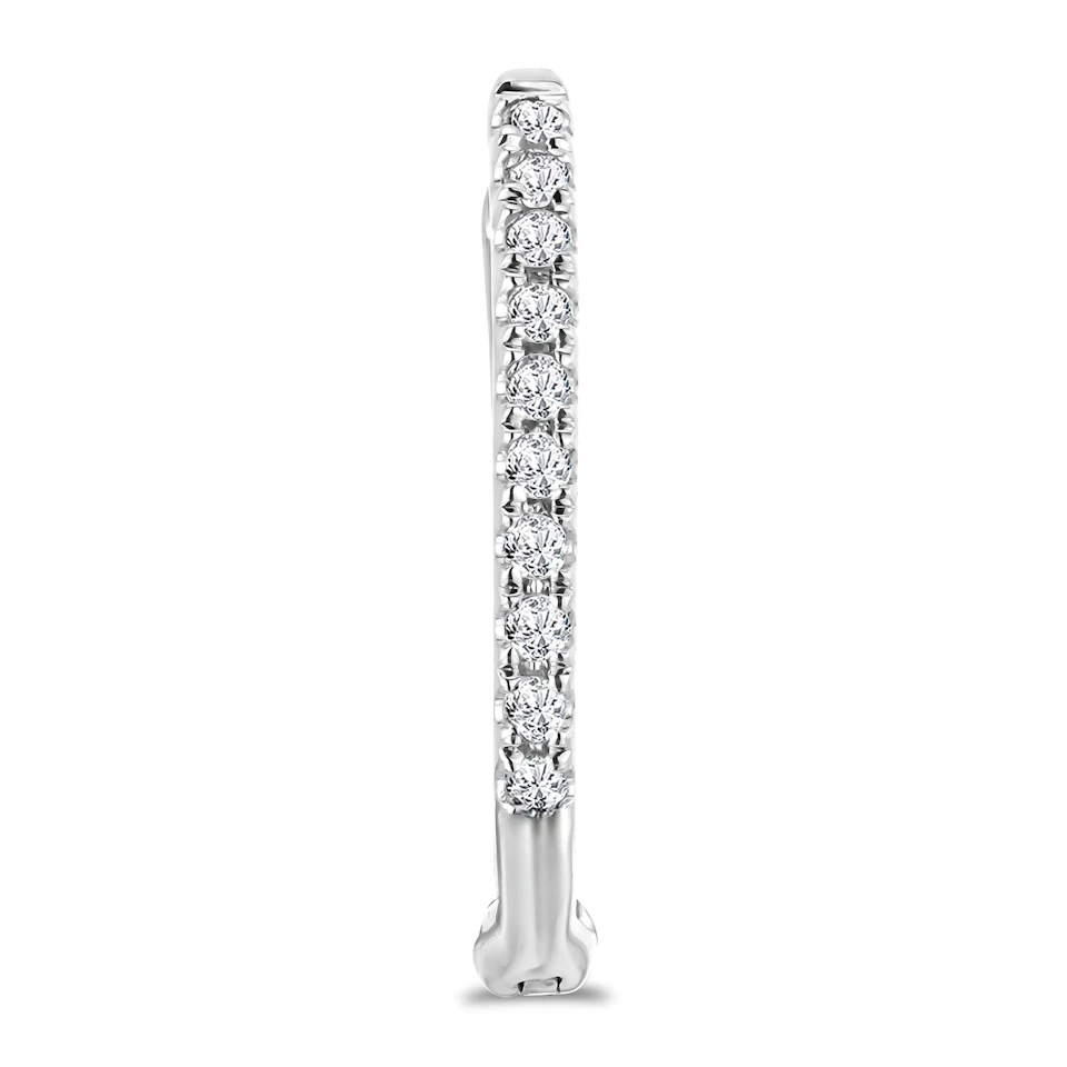SINGLE Stellato Diamond Huggie Earring 0.09ct in 9K White Gold