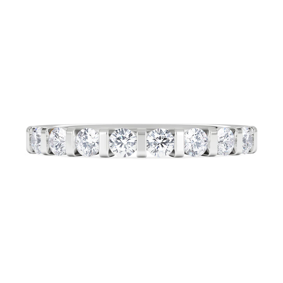 HANNAH 18K White Gold Diamond ETERNITY RING 0.50CT H/SI