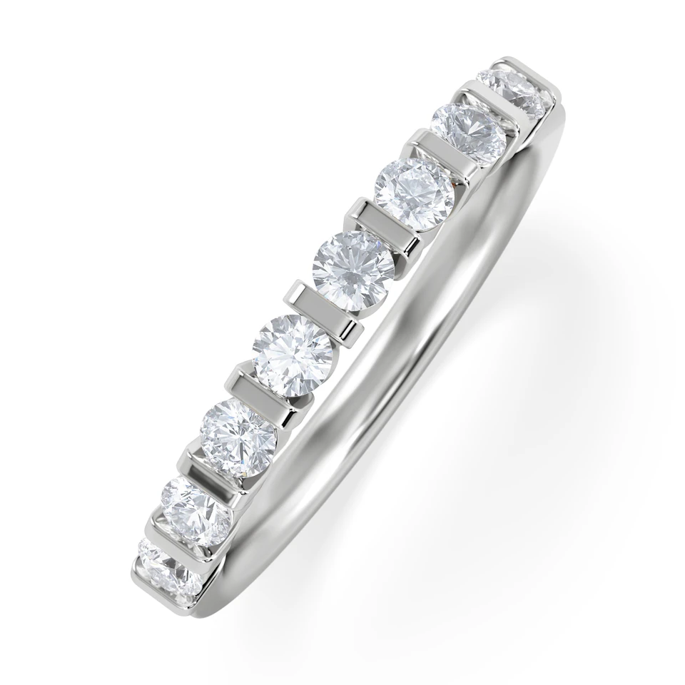 HANNAH 18K White Gold Diamond ETERNITY RING 0.50CT H/SI