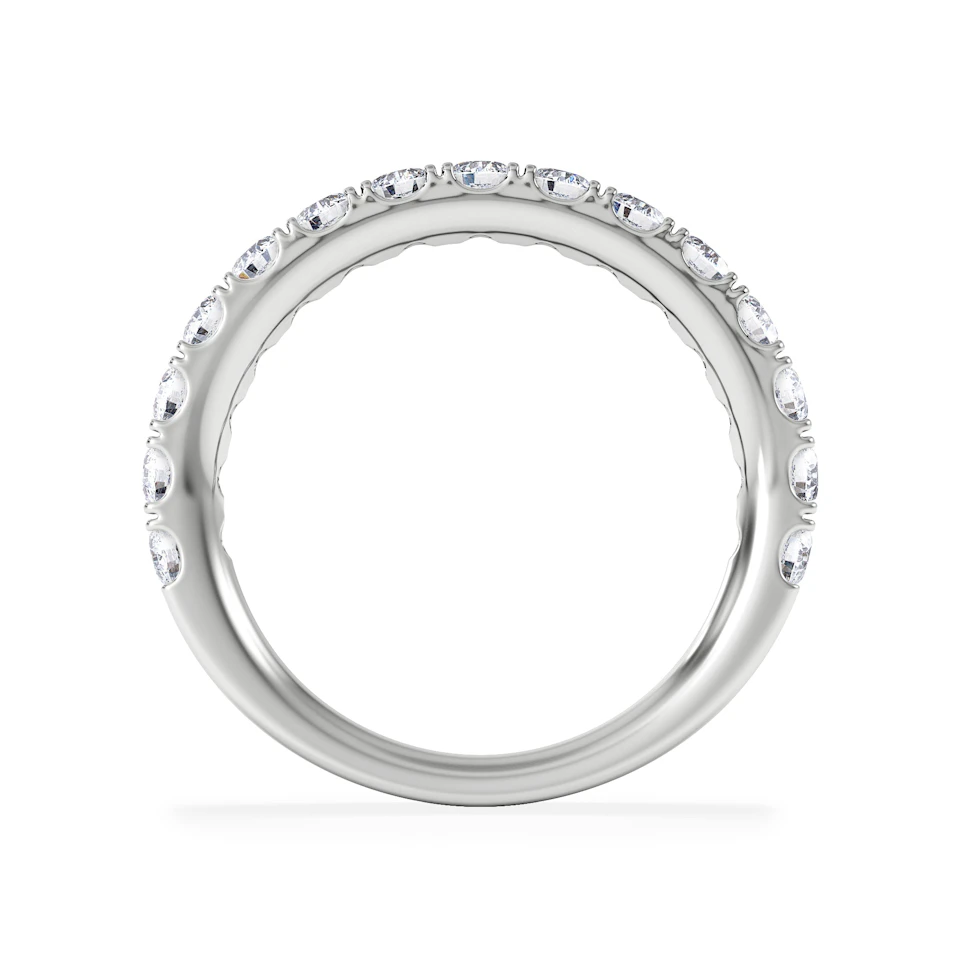 15 Stone Chloe Platinum Lab Diamond Half Eternity Ring 1.00ct G/Vs