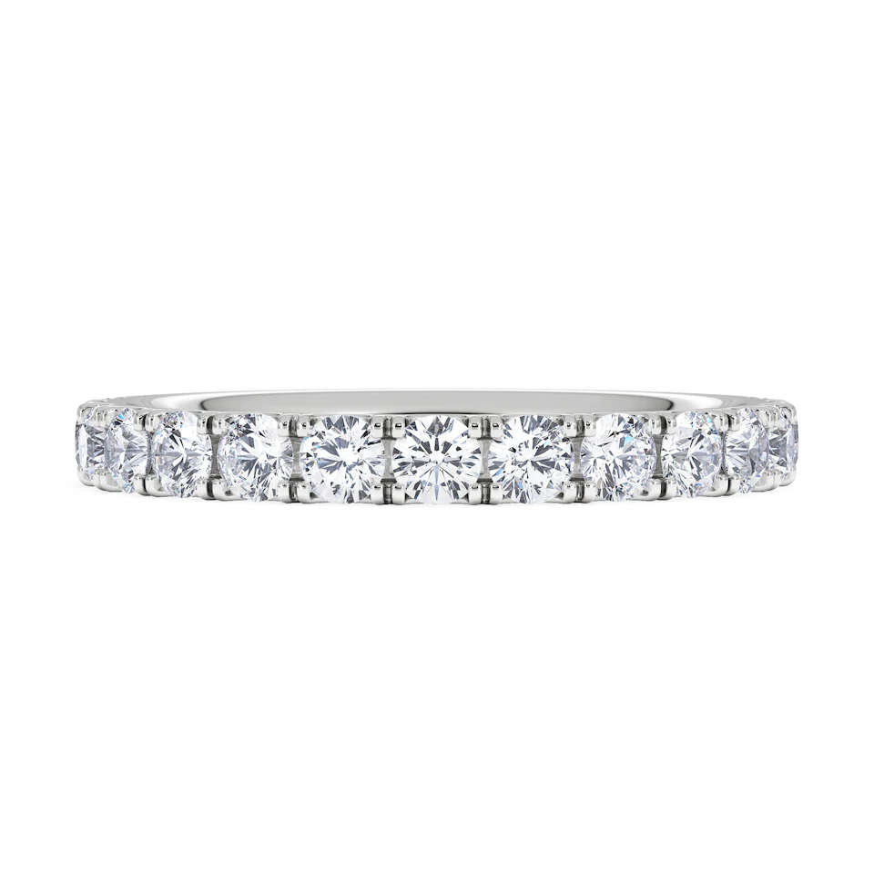 15 Stone Chloe 18K White Gold Lab Diamond Eternity Ring 1.00ct G/Vs