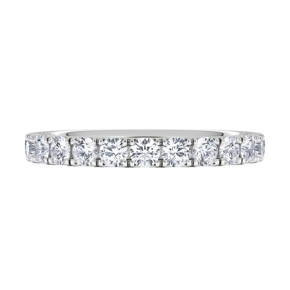 15 Stone Chloe Platinum Lab Diamond Half Eternity Ring 1.00ct G/Vs