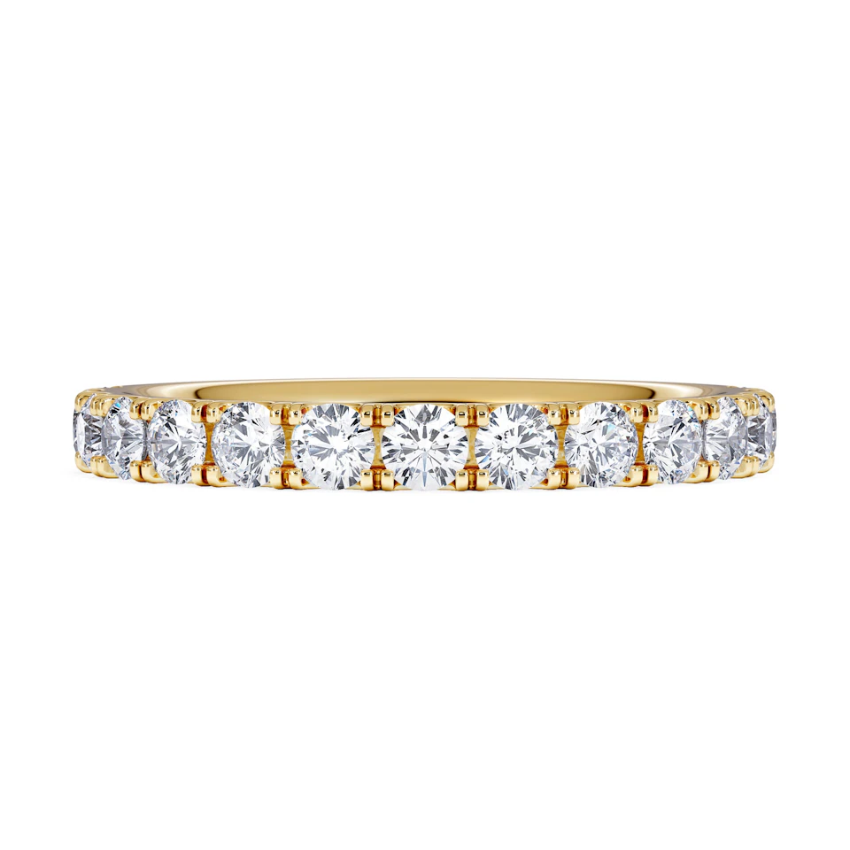 15 Stone Chloe 18K Gold Diamond Eternity Ring 1.00ct H/Si
