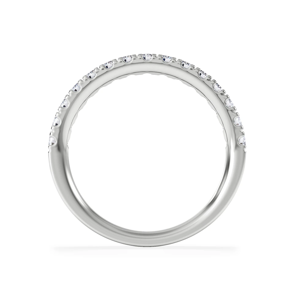 15 Stone Chloe 18K White Gold Diamond Eternity Ring 0.50ct G/Vs