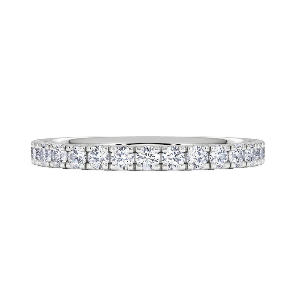 15 Stone Chloe 18K White Gold Diamond Eternity Ring 0.50ct G/Vs