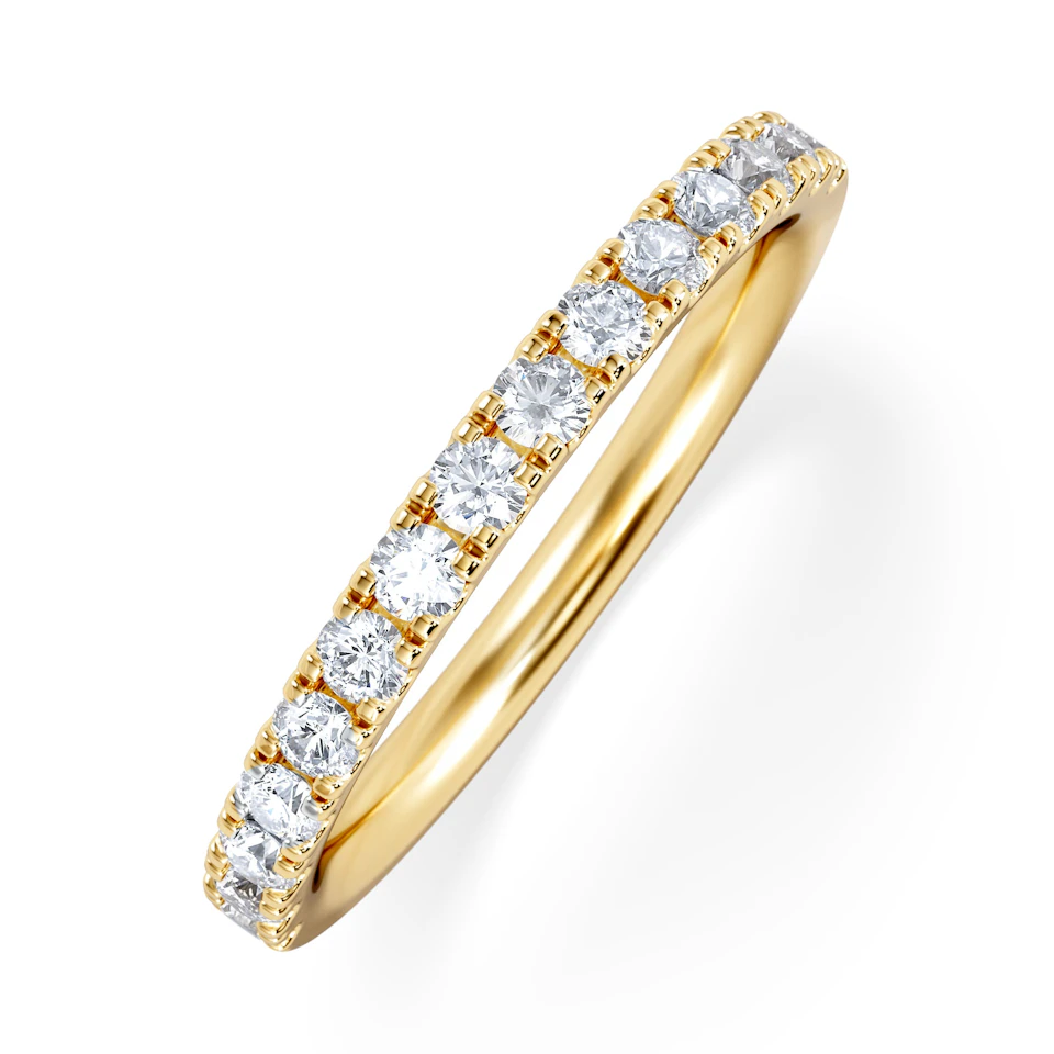 15 Stone Chloe 18K Gold Diamond Eternity Ring 0.50ct G/Vs
