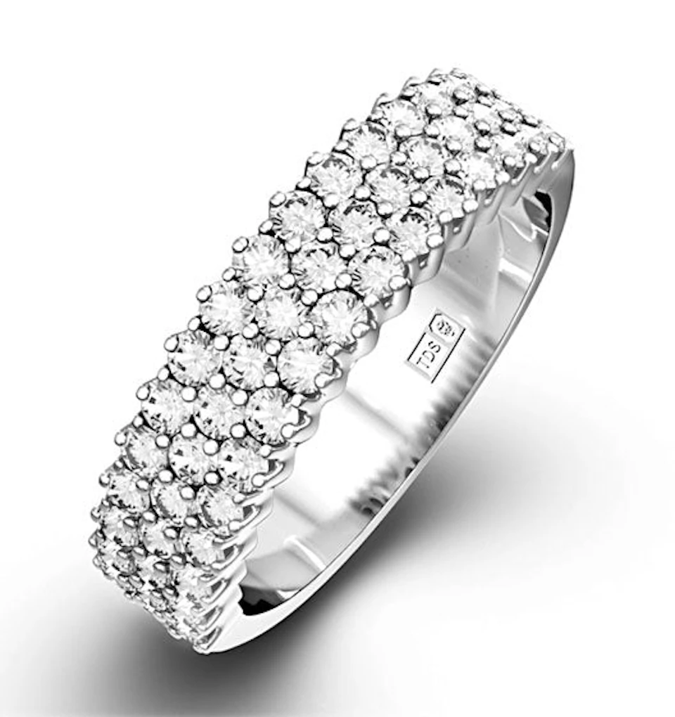 JASMINE PLATINUM Diamond ETERNITY RING 0.50CT H/SI