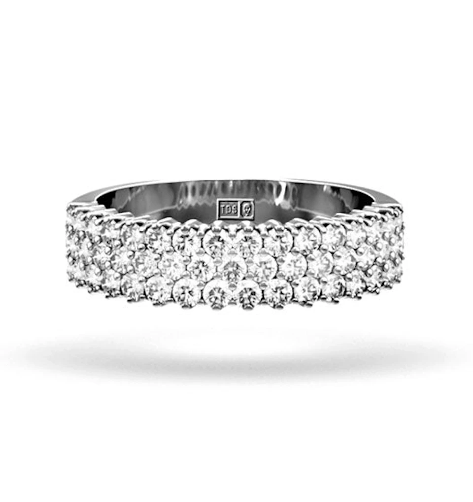 JASMINE 18K White Gold Diamond ETERNITY RING 0.50CT H/SI