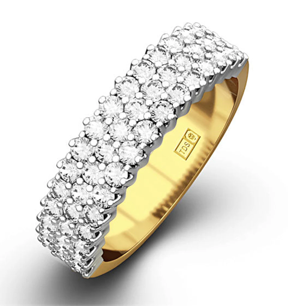 JASMINE 18K Gold Diamond ETERNITY RING 1.00CT H/SI