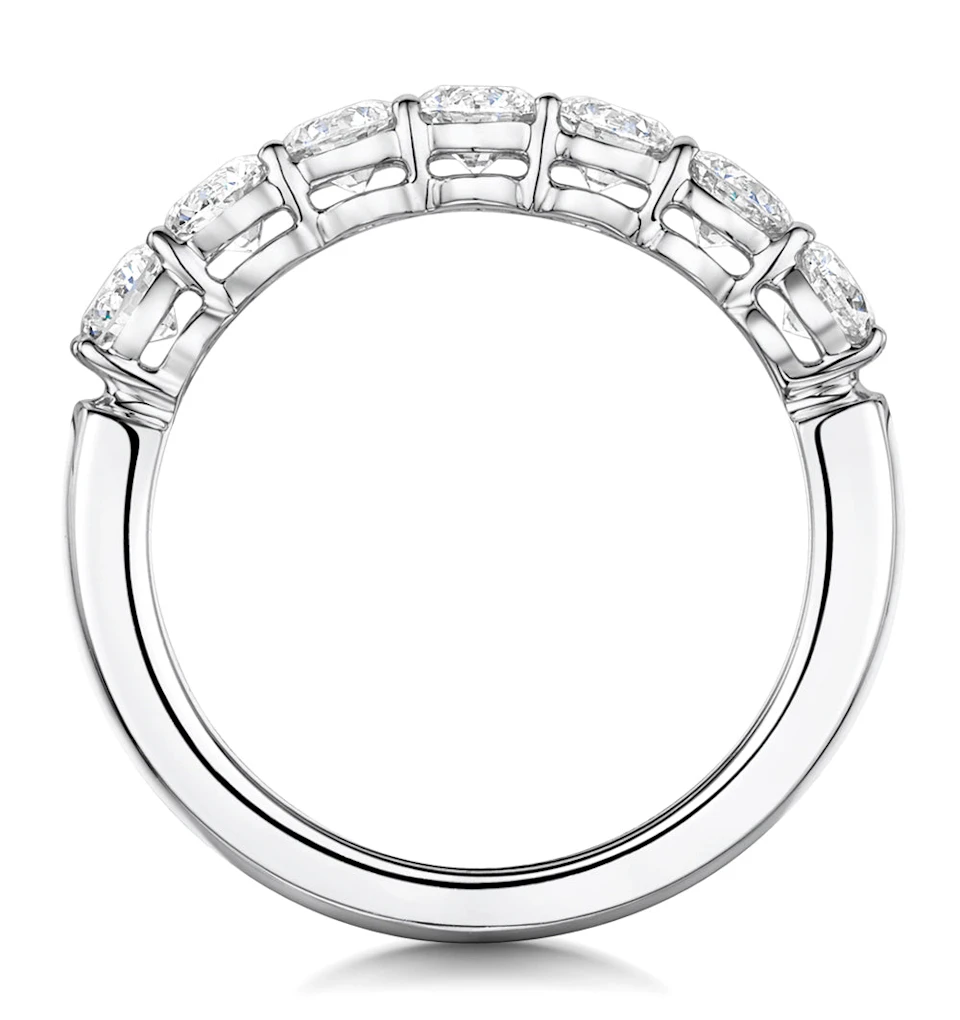 Lenora Diamond Eternity Ring Round Cut 1.8ct VVs Platinum Size J-N
