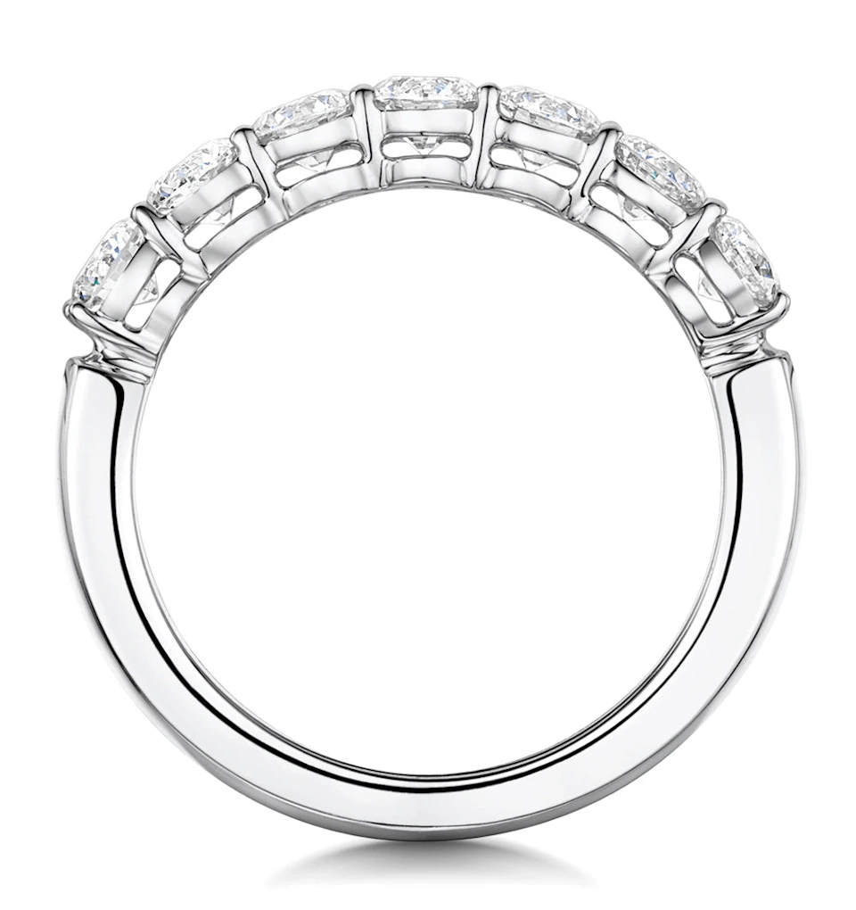 Lenora Diamond Eternity Ring Round Cut 2.2ct VVs Platinum Size O-W