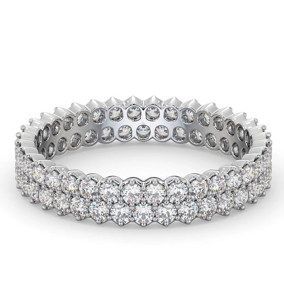 Jasmine Lab Diamond Pave Eternity Ring 1.00ct G/VS in Platinum