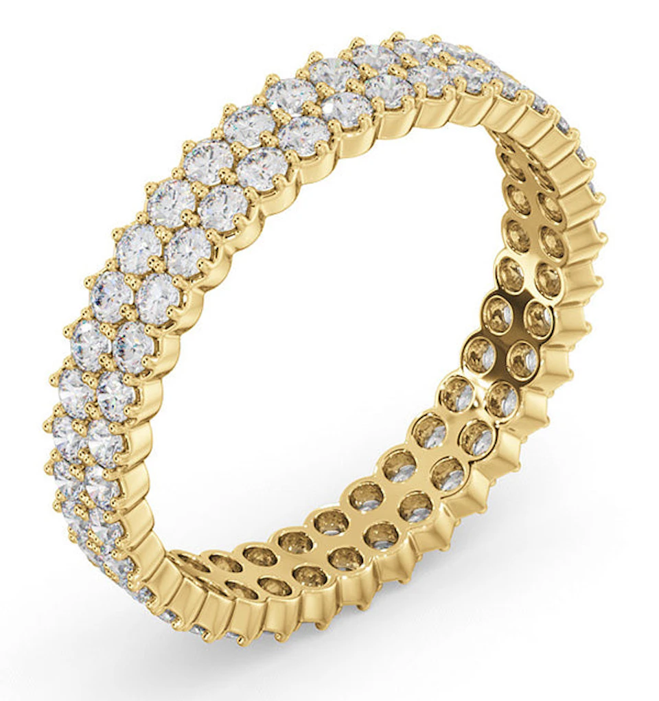 Jasmine Lab Diamond Pave Eternity Ring 1.00ct G/VS in 18K Gold