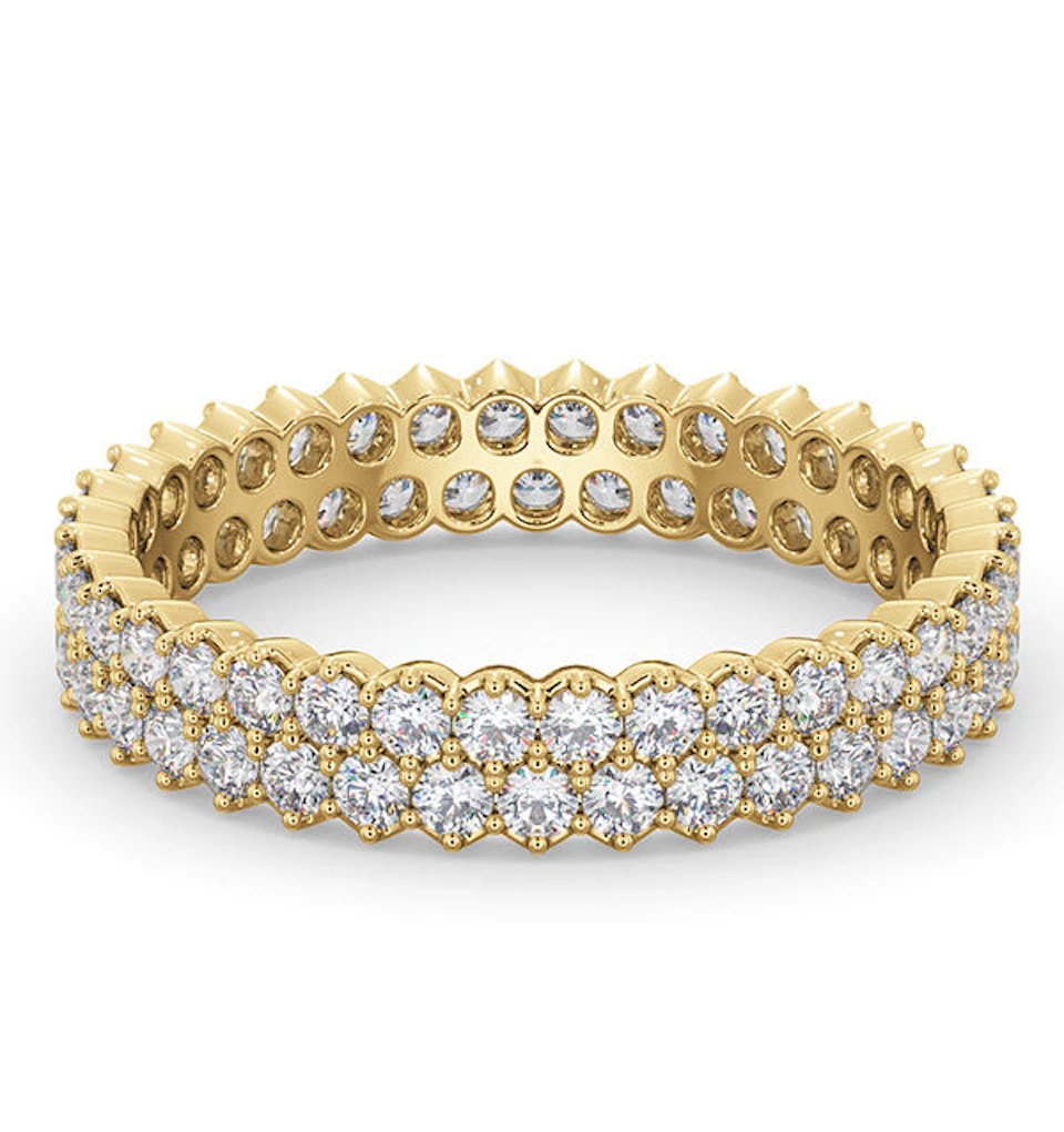 Jasmine Lab Diamond Pave Eternity Ring 1.00ct G/VS in 18K Gold