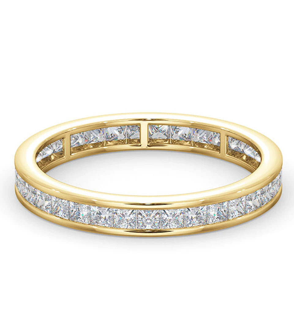 Mens 1ct H/Si Diamond 18K Gold Full Band Ring
