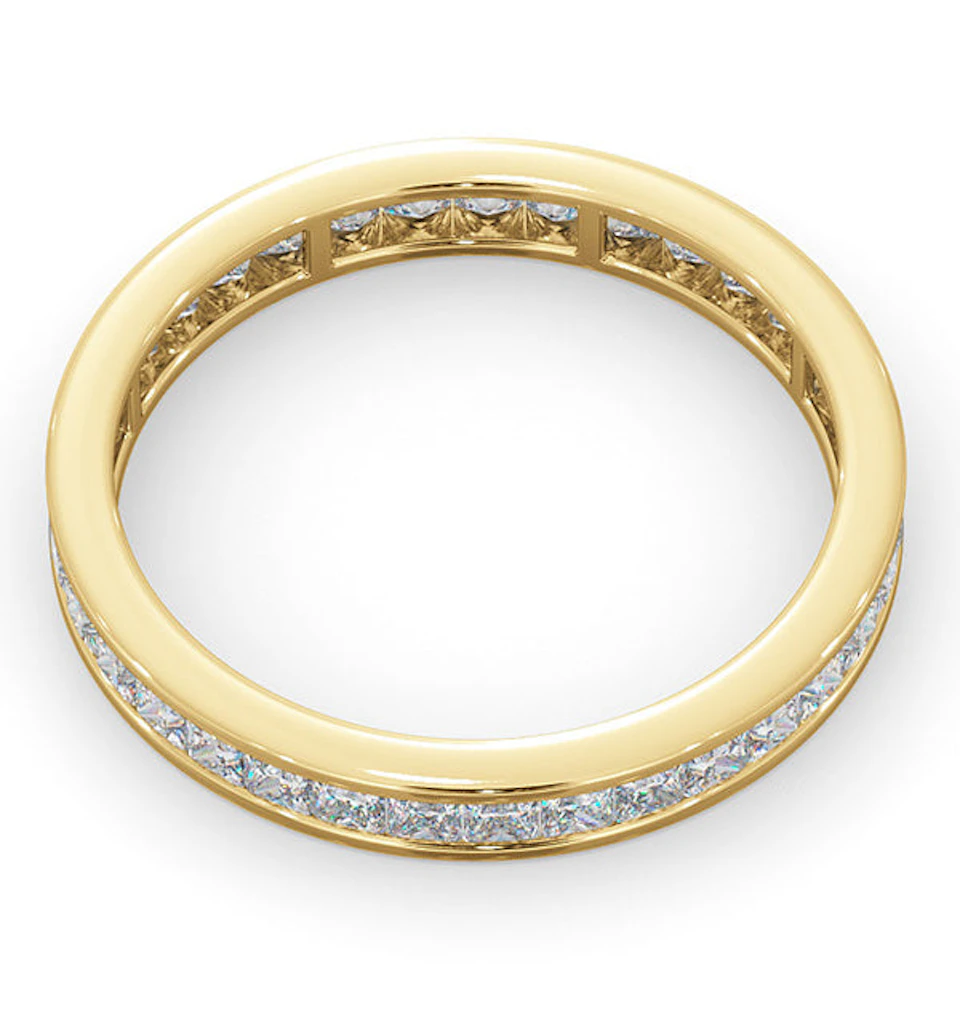 Mens 1ct H/Si Diamond 18K Gold Full Band Ring