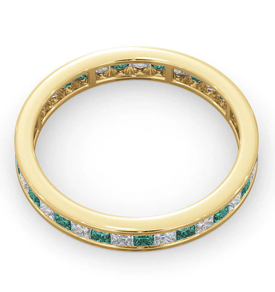 Eternity Ring Lauren Diamonds H/SI and Emerald 1.15CT in 18K Gold