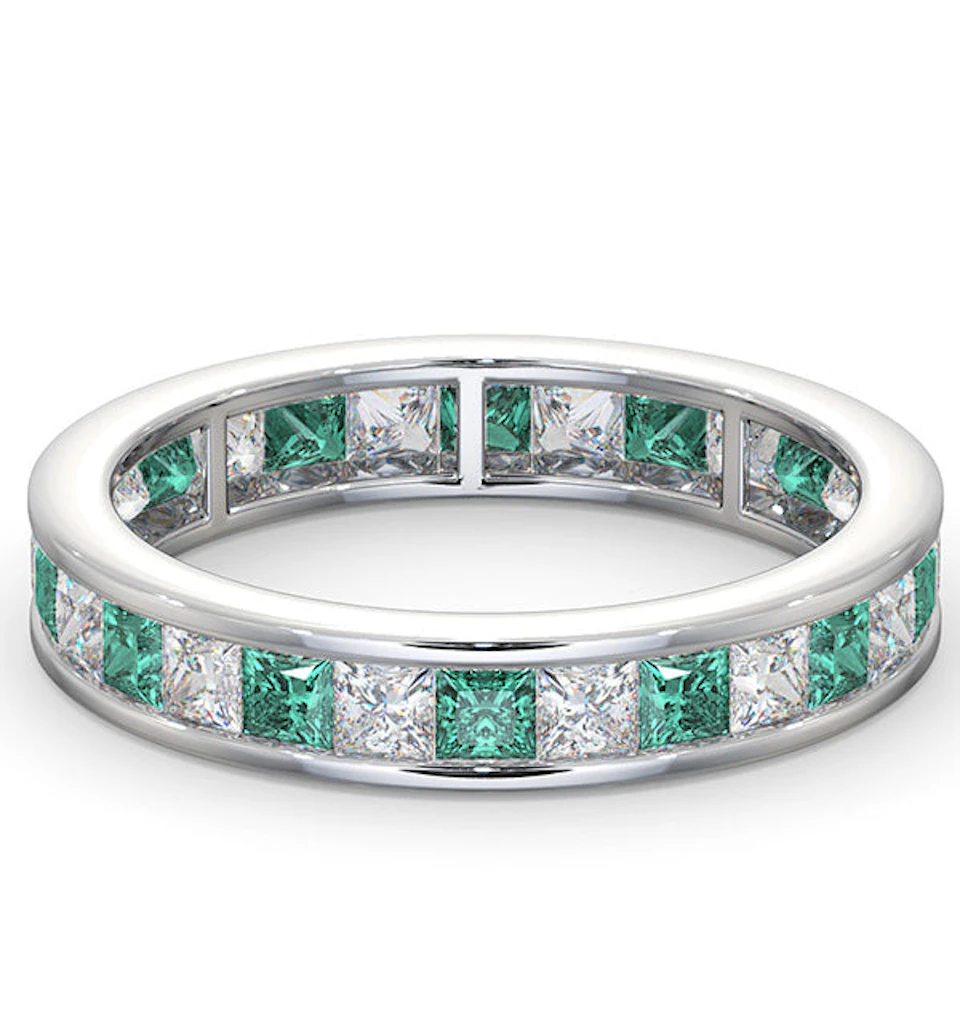Eternity Ring Lauren Diamonds H/SI and Emerald 2.20CT - Platinum