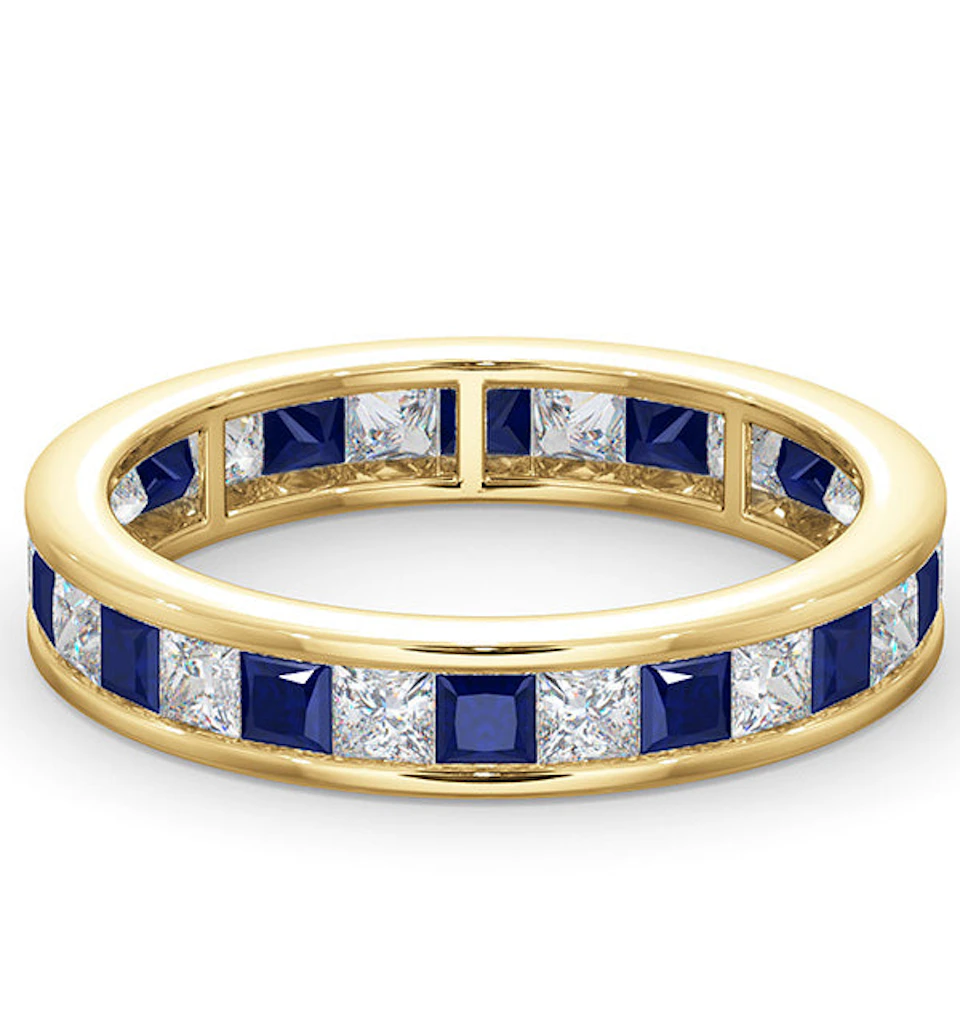 Eternity Ring Lauren Diamonds G/VS and Sapphire 2.30CT in 18K Gold