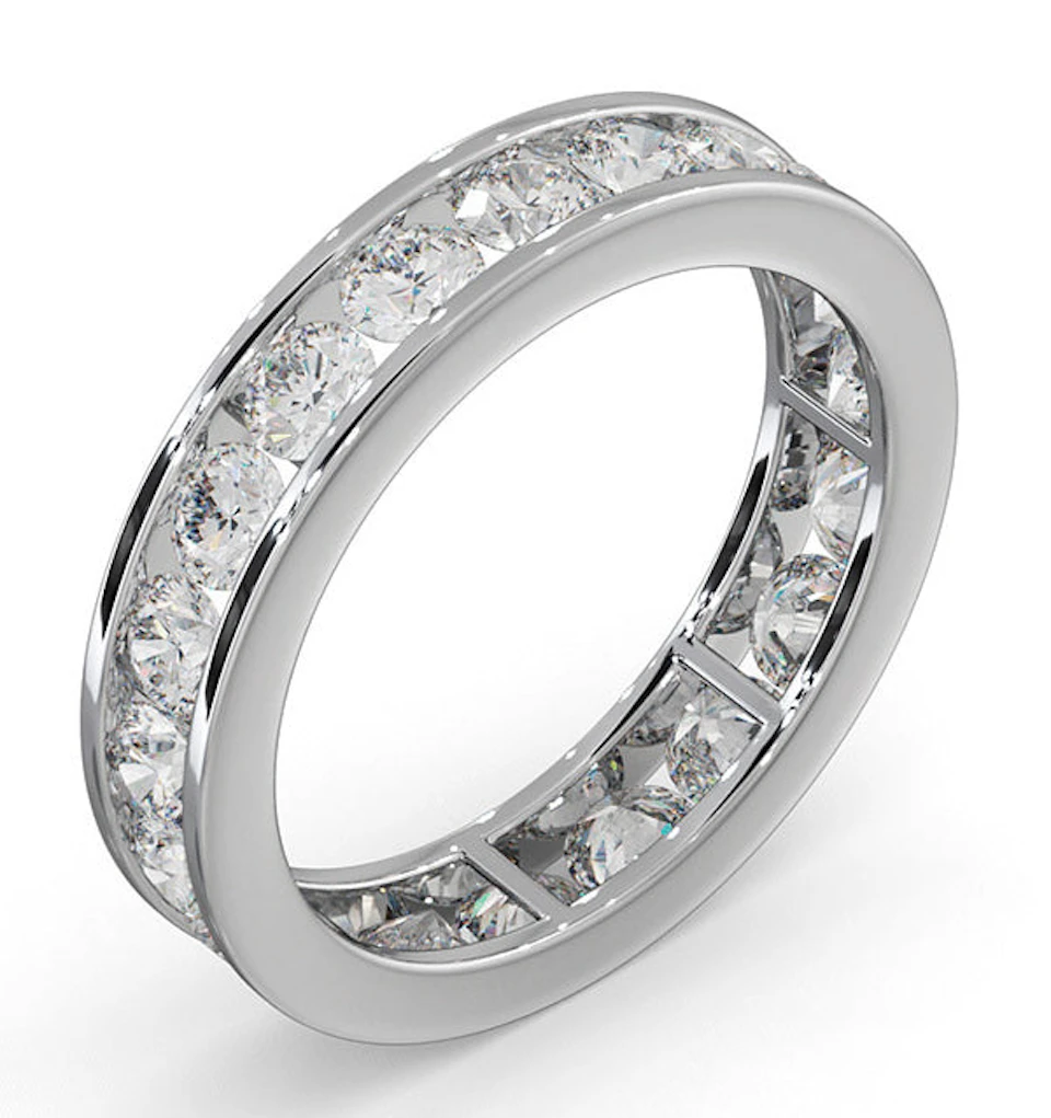 Mens 2ct G/Vs Diamond Platinum Full Band Ring