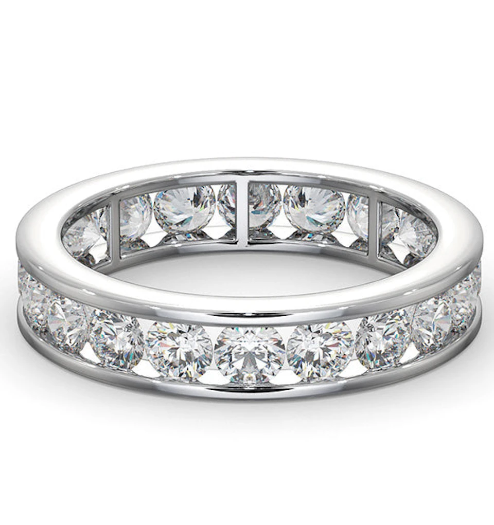 Mens 2ct G/Vs Diamond Platinum Full Band Ring
