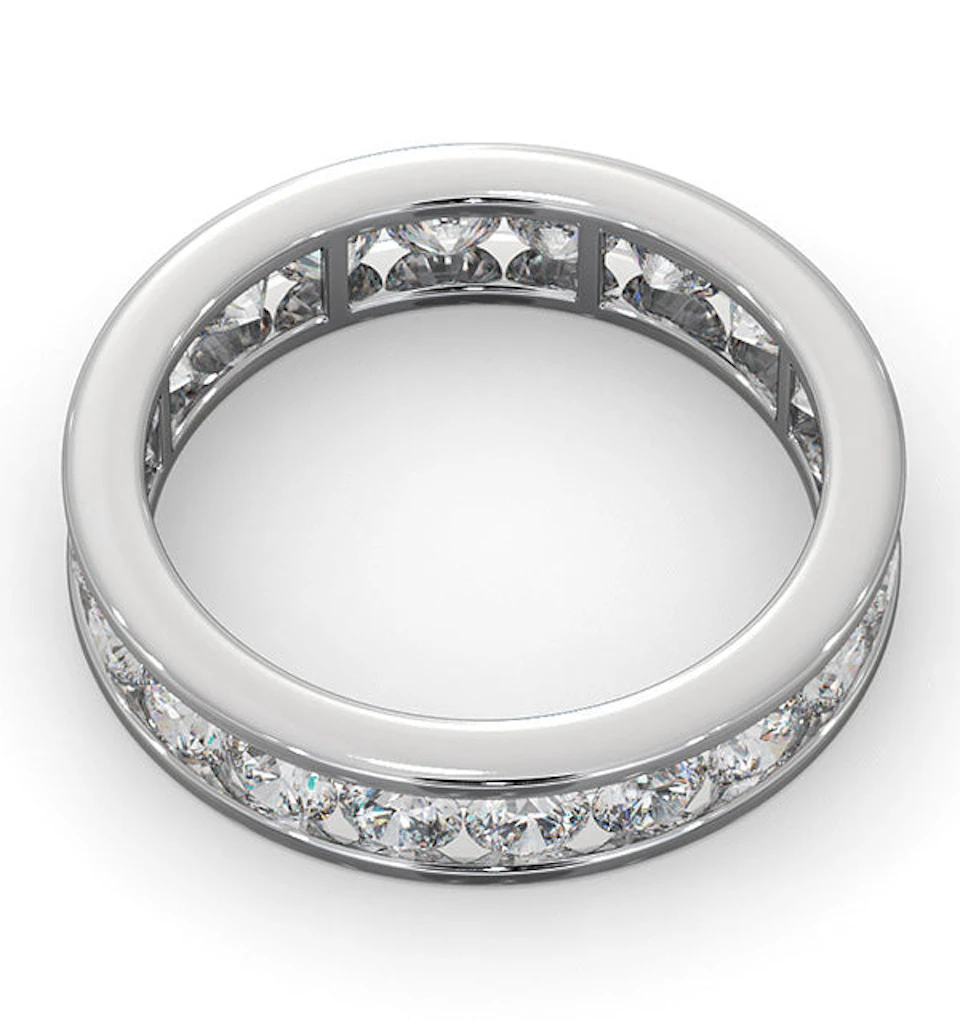 Mens 2ct G/Vs Diamond Platinum Full Band Ring