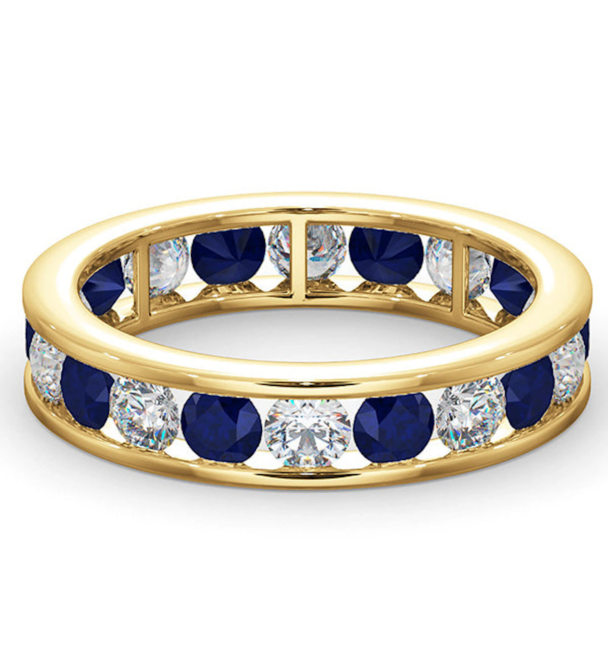 ETERNITY RING RAE DIAMONDS G/VS AND SAPPHIRE 1.90CT - 18K GOLD