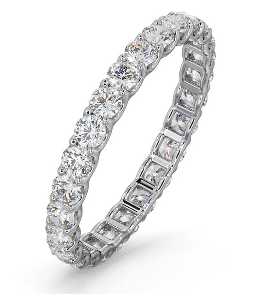 Eternity Ring Chloe Platinum Diamond 1.00ct H/Si