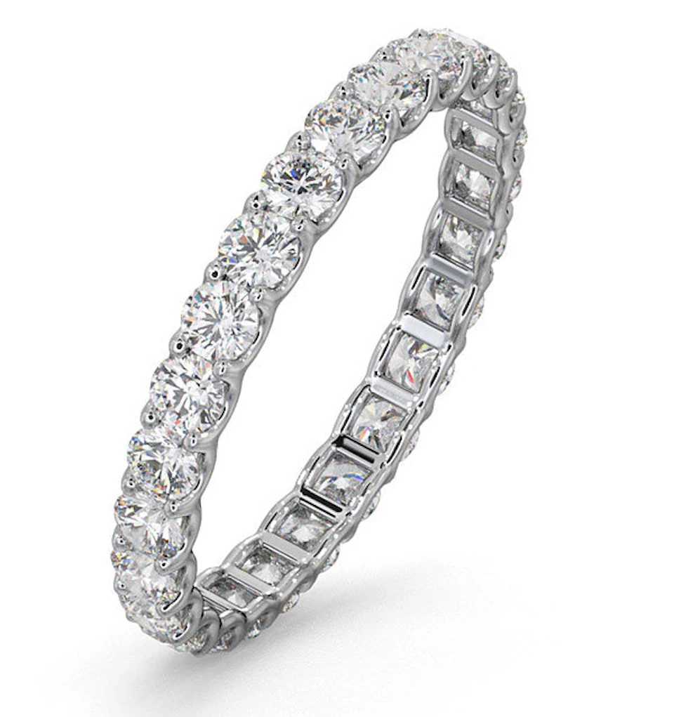 Eternity Ring Chloe 18K White Gold Diamond 1.00ct G/Vs