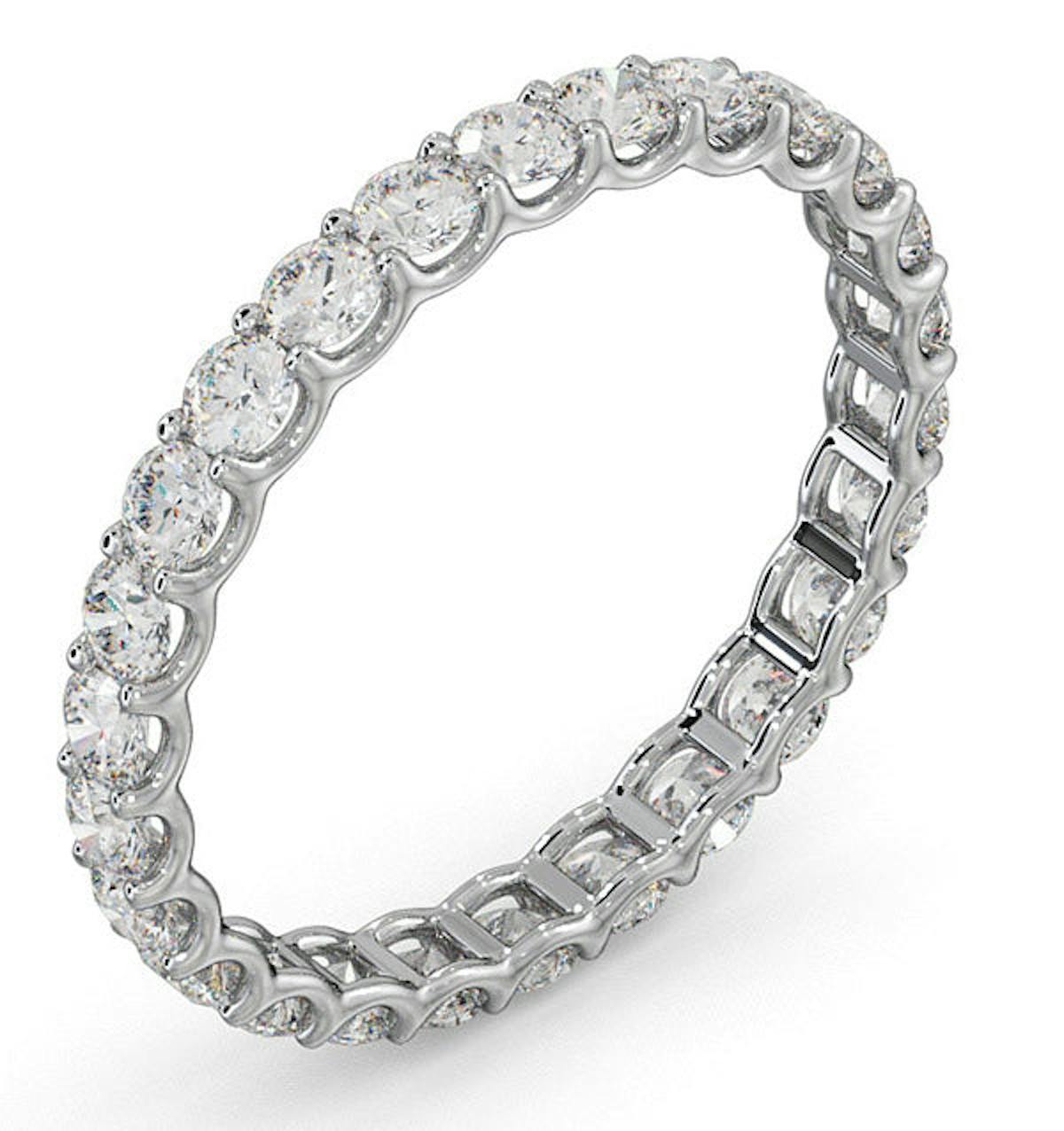 Chloe Lab Diamond Eternity Ring Platinum Claw Set 1.00ct G/Vs