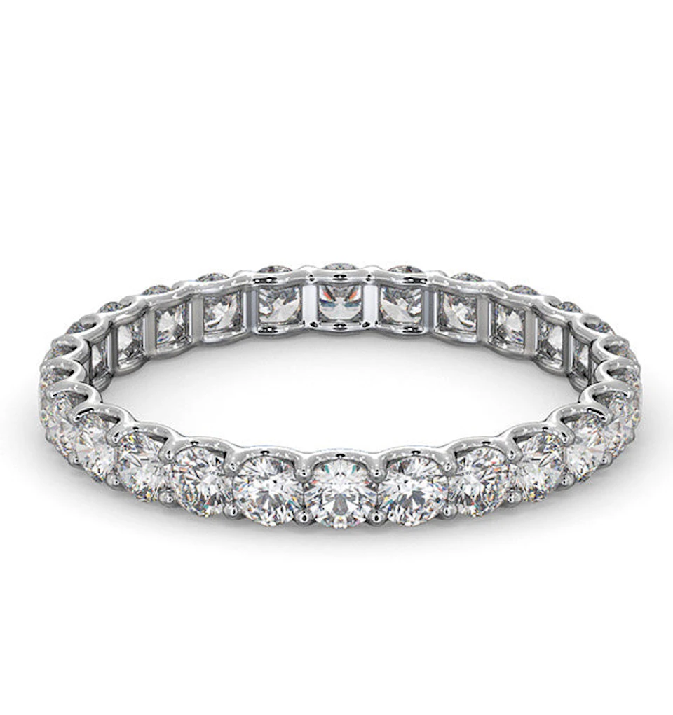 Chloe Lab Diamond Eternity Ring Platinum Claw Set 1.00ct H/Si