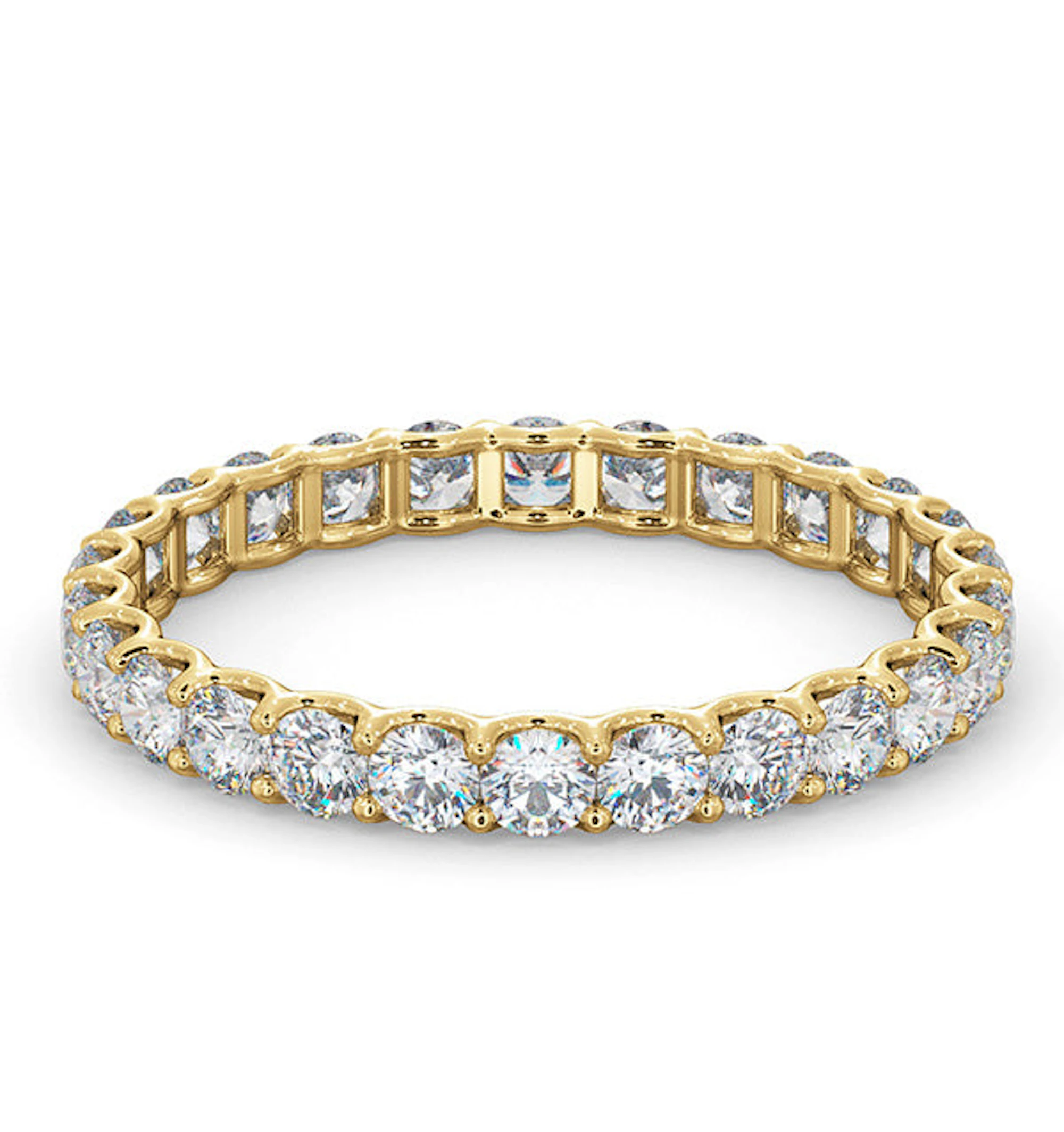 Chloe Lab Diamond Eternity Ring 18K Gold Claw Set 1.00ct G/Vs