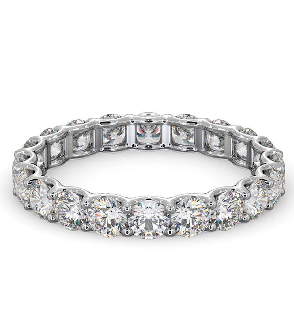 Chloe Lab Diamond Eternity Ring 18K White Gold Claw Set 2.00ct G/Vs