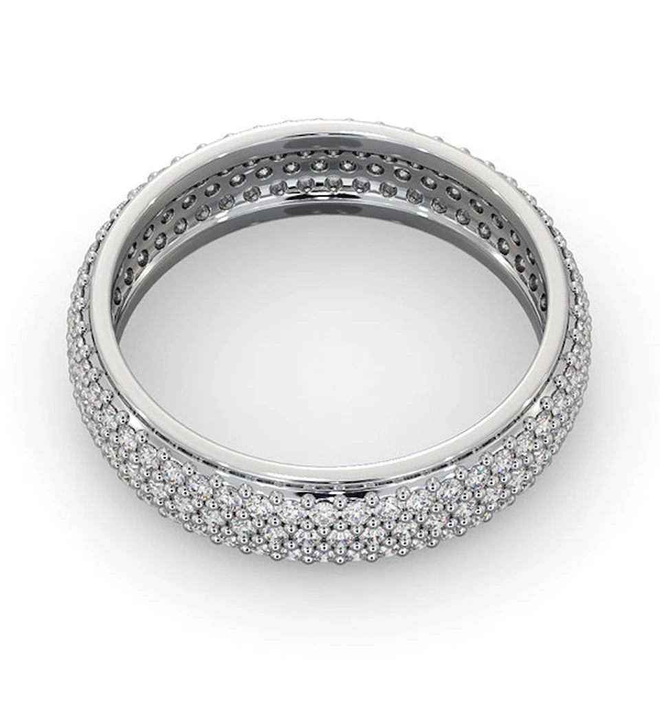 Mens 1ct H/Si Diamond Platinum Full Band Ring