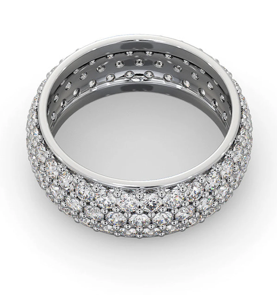 Mens 3ct H/Si Diamond Platinum Full Band Ring