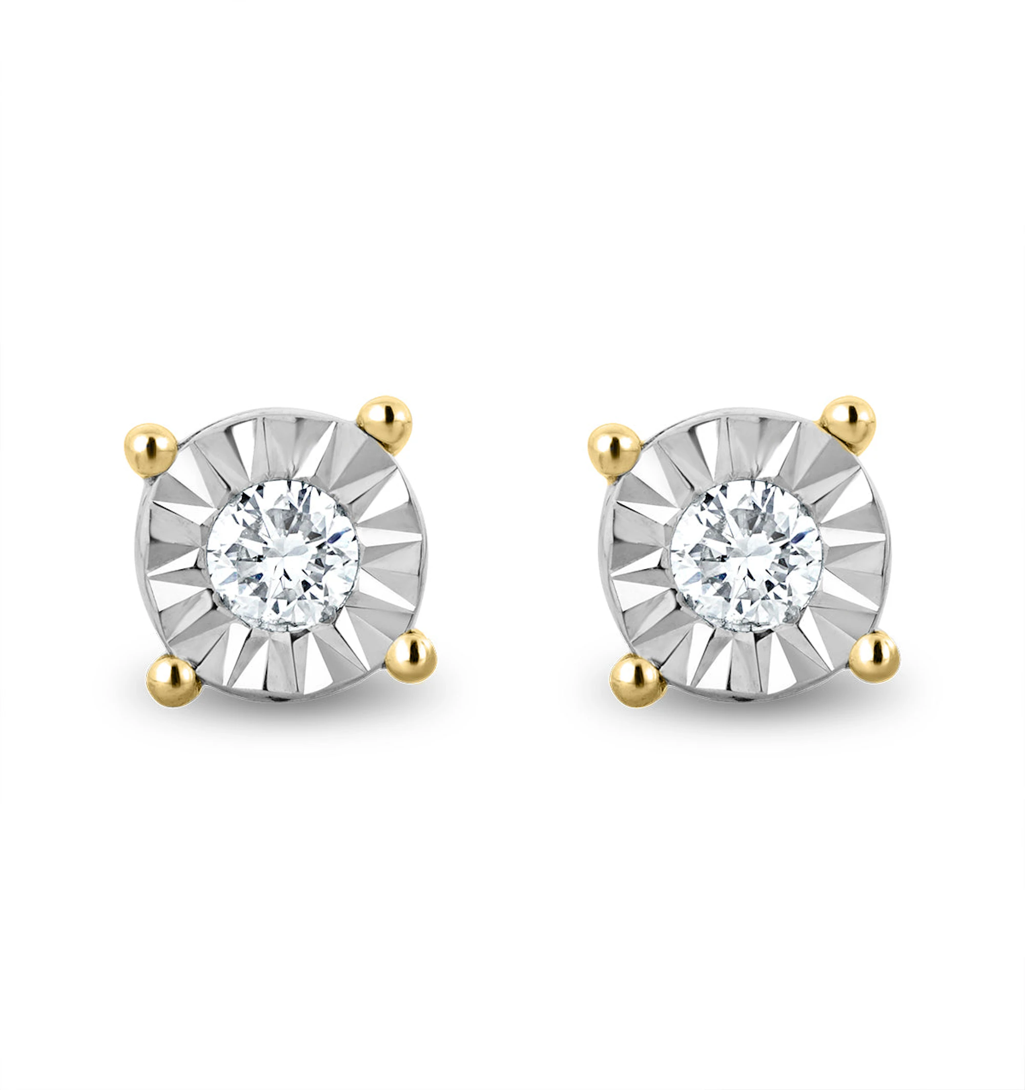 Lab Diamond Studs Earrings 5mm 0.10ct H/Si in 18K Gold Vermeil