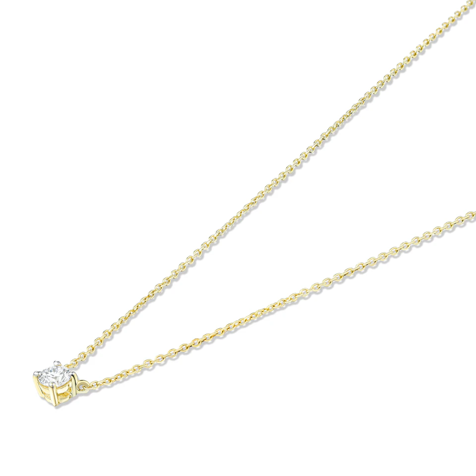 Wanderlust Floating Lab Diamond Solitaire Necklace 0.25ct H/SI in 18K Gold Vermeil