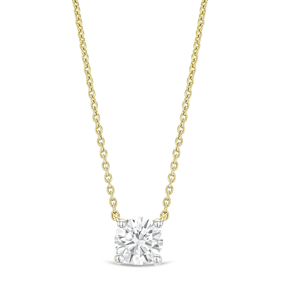 Wanderlust Floating Lab Diamond Solitaire Necklace 0.33ct H/SI in 18K Gold Vermeil