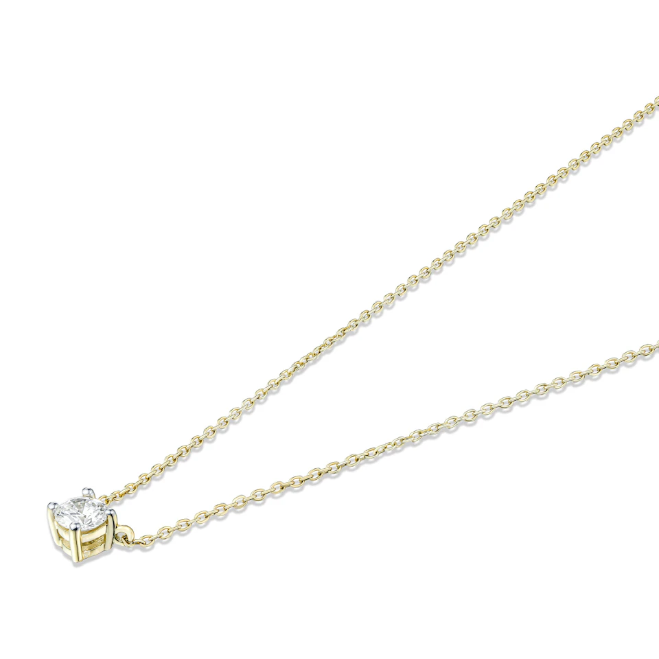 Wanderlust Floating Lab Diamond Solitaire Necklace 0.33ct H/SI in 18K Gold Vermeil