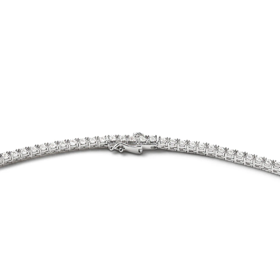 2.50ct Lab Diamond Tennis Necklace in 9K White Gold H/SI