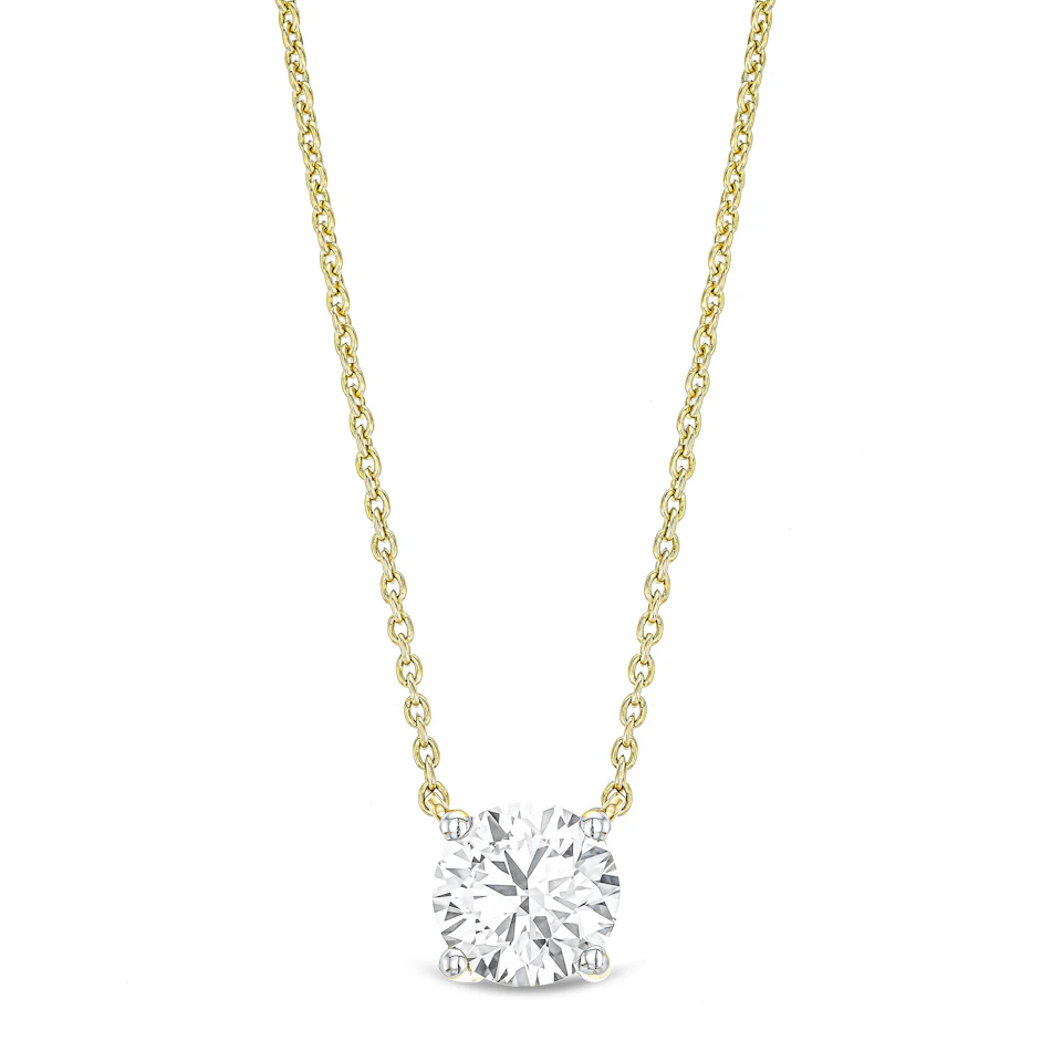 Wanderlust Floating Lab Diamond Solitaire Necklace 1.00ct H/SI in 9K Yellow Gold