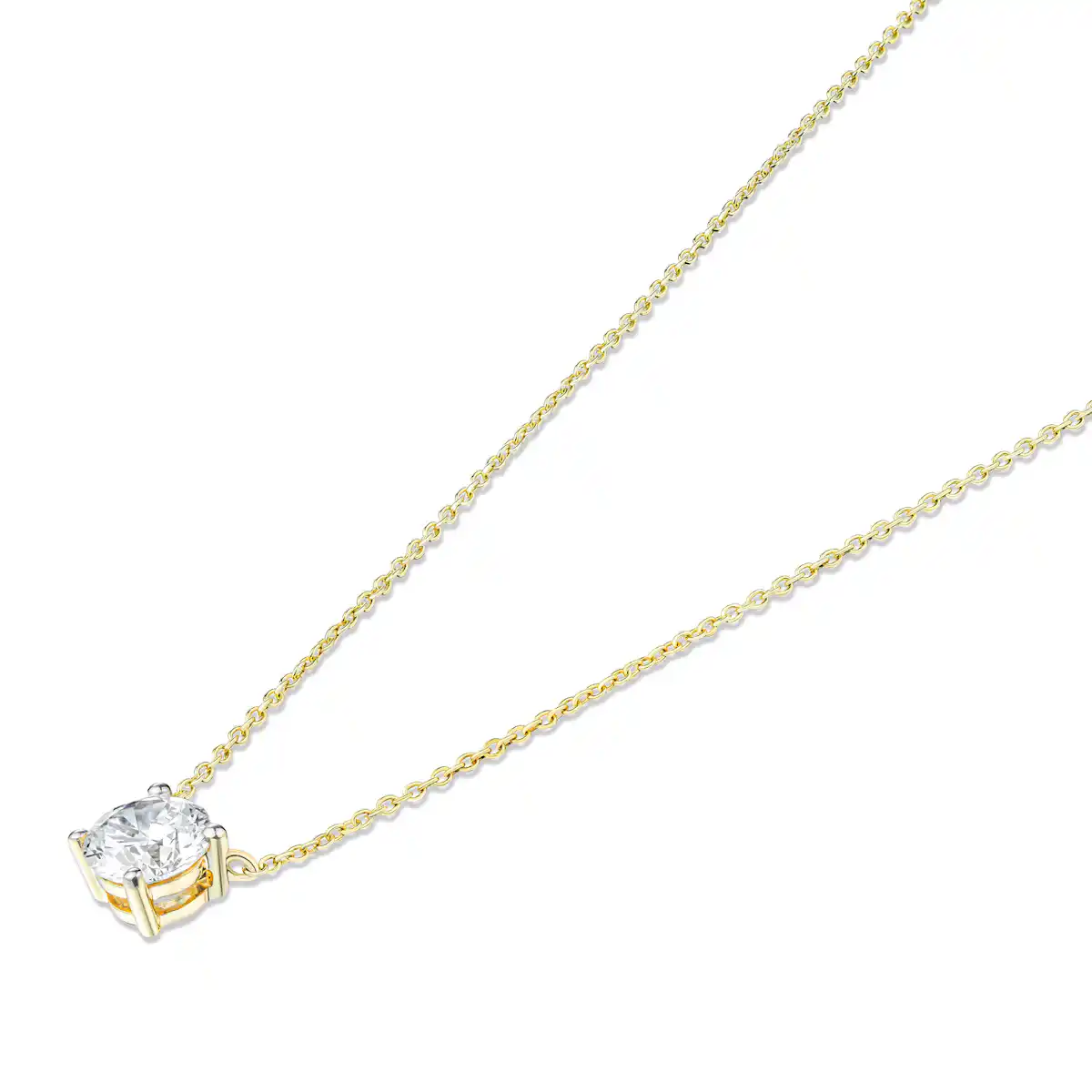 Wanderlust Floating Lab Diamond Solitaire Necklace 1.00ct H/SI in 9K Yellow Gold