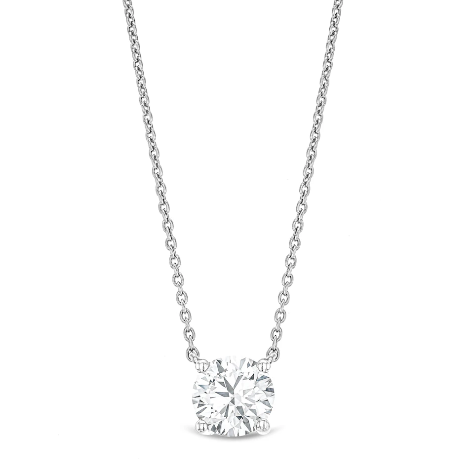 Wanderlust Floating Lab Diamond Solitaire Necklace 1.00ct H/SI in 9K White Gold