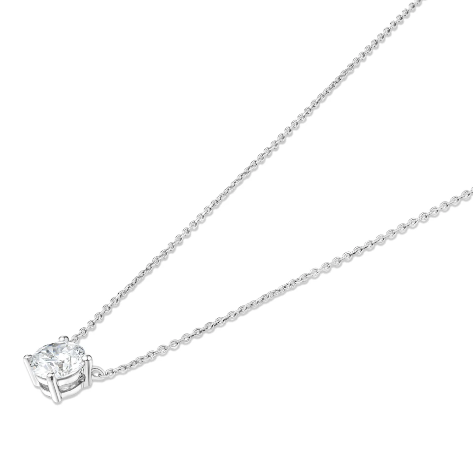 Wanderlust Floating Lab Diamond Solitaire Necklace 1.00ct H/SI in 9K White Gold
